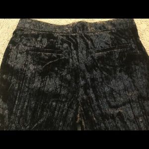 Lucky Brand Black Velvet Pants sz 8 NWT satin belt